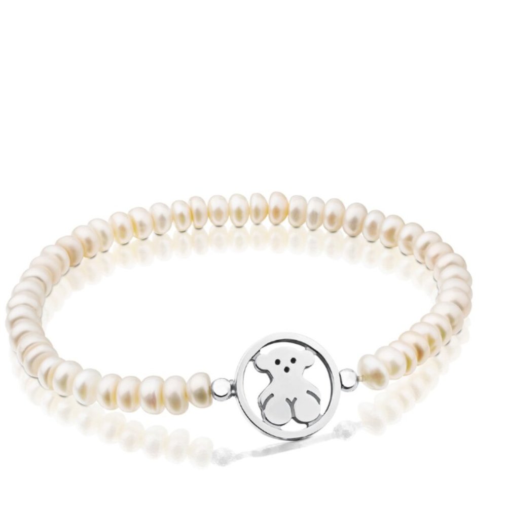 TOUS Bracelet Camille Bracelet in Silver with Pearls Women Bracelet Jewelry